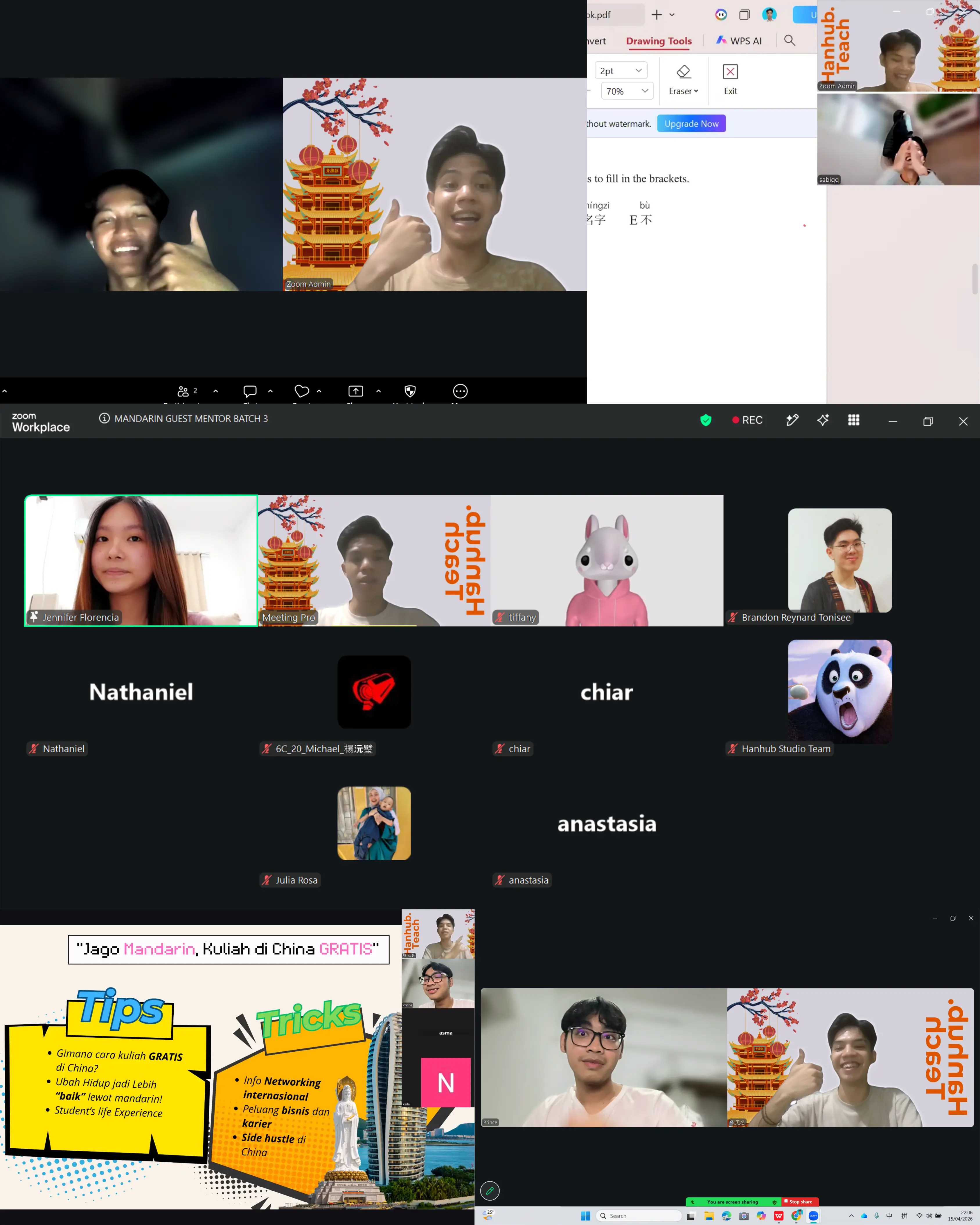 Suasana trial class Mandarin bersama Hanhub